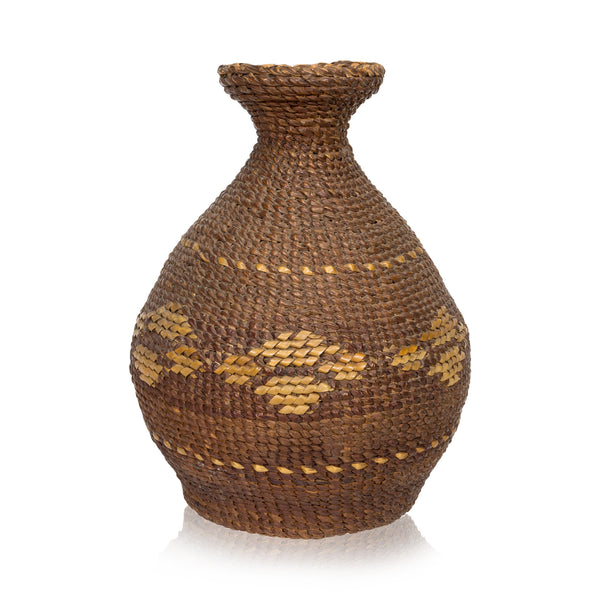 Tsimshian Bottle Basket, Native, Basketry, Bottle Basket