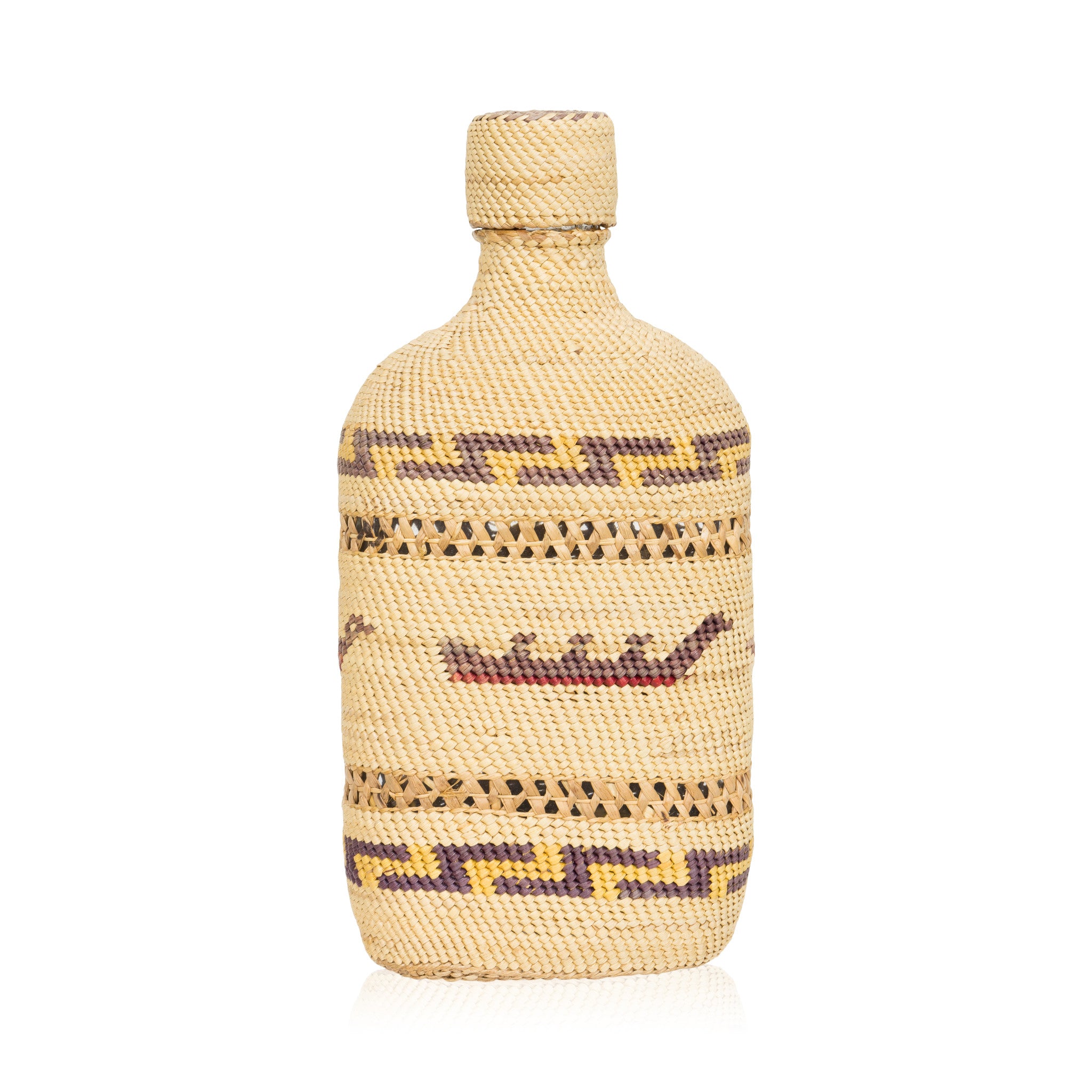 Nootka Basketry Jar, Native, Basketry, Vertical