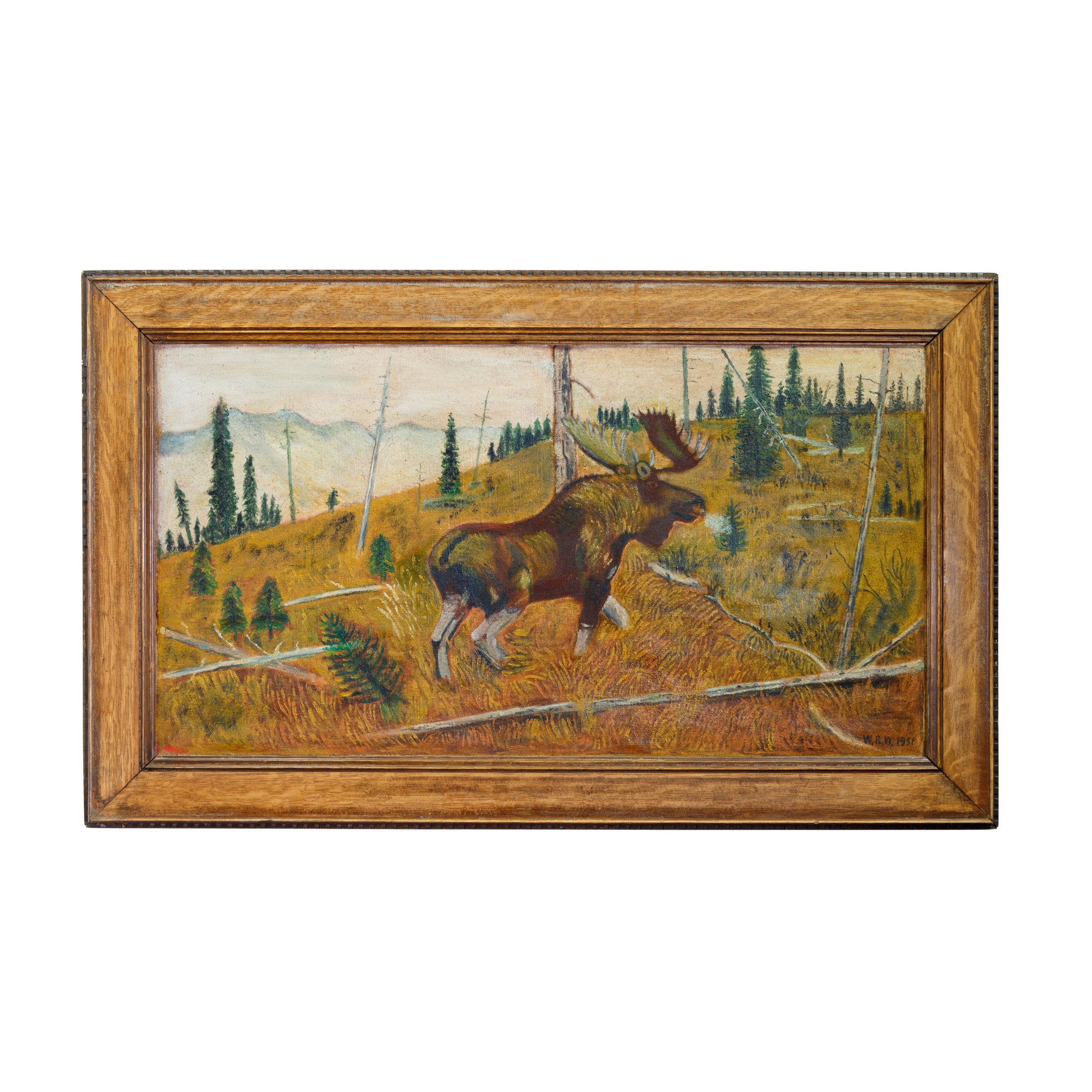 Rungius Style Moose Painting