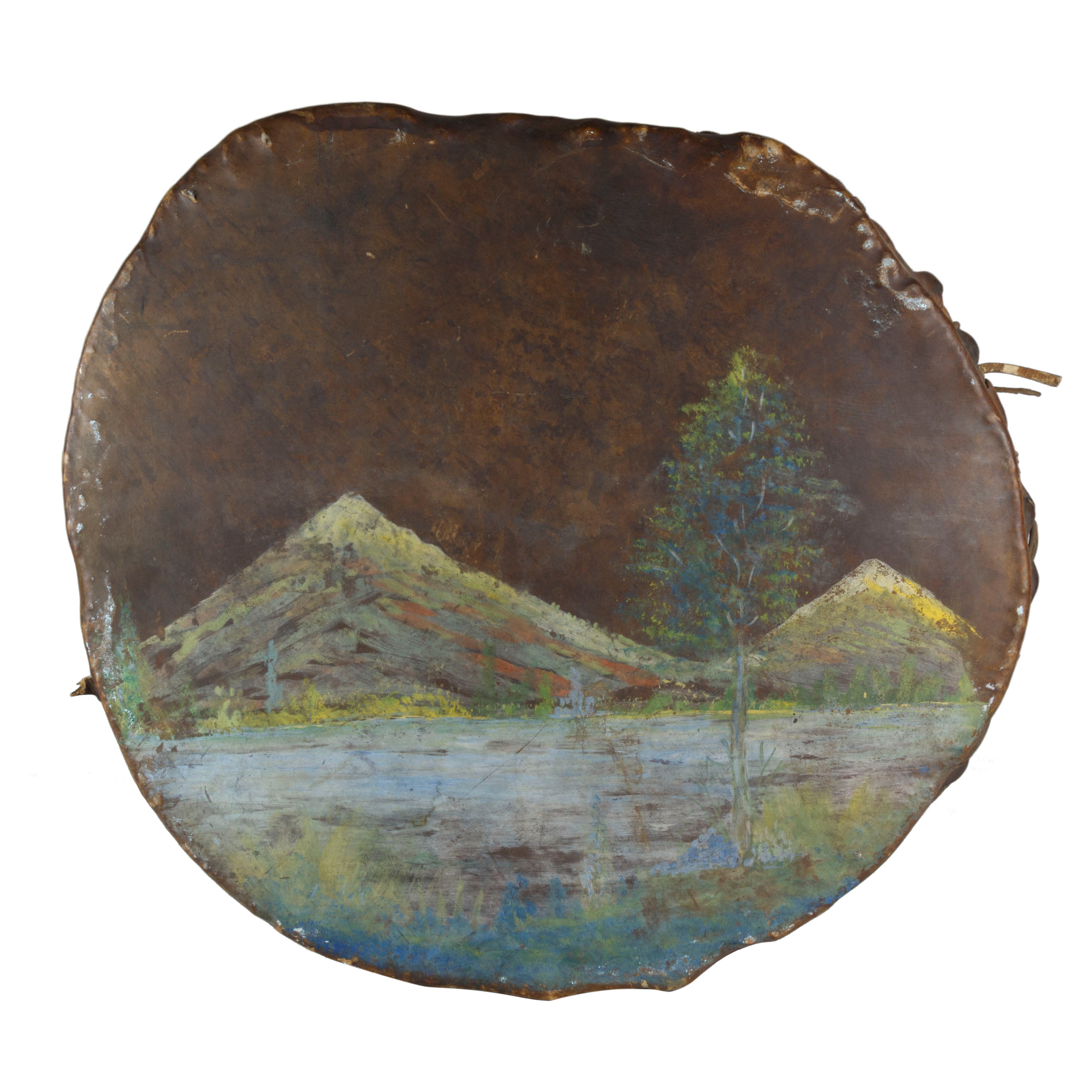 Pueblo Indian Cottonwood Trunk Drum