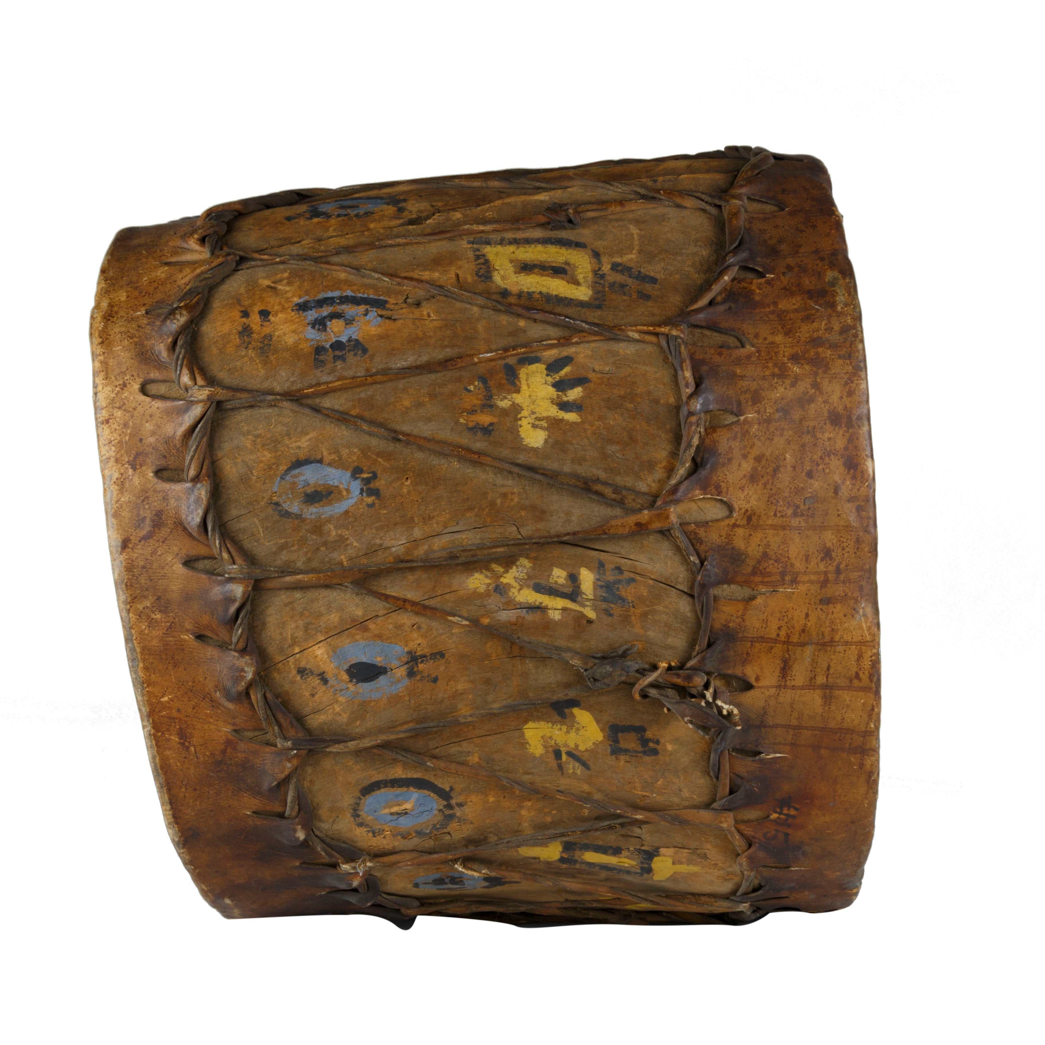 Pueblo Indian Cottonwood Trunk Drum