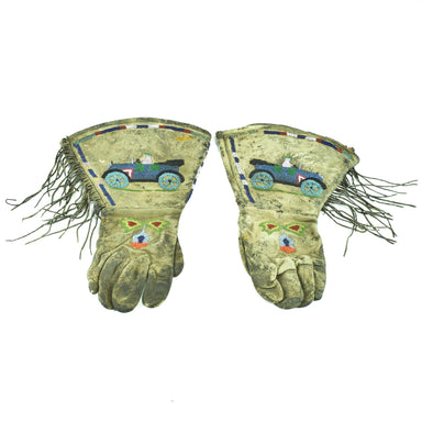 Model T Shoshone Gauntlets, Native, Garment, Gauntlets