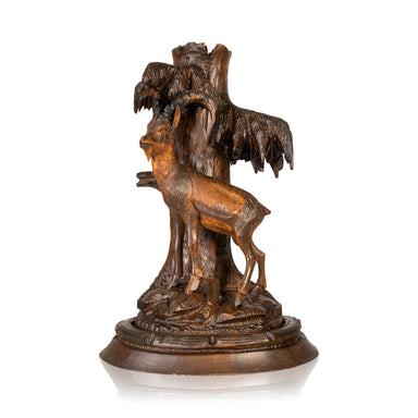 Black Forest Carved Candle Holder, Furnishings, Black Forest, Candlestick