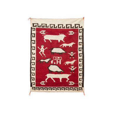 Navajo Pictorial, Native, Weaving, Wall Hanging