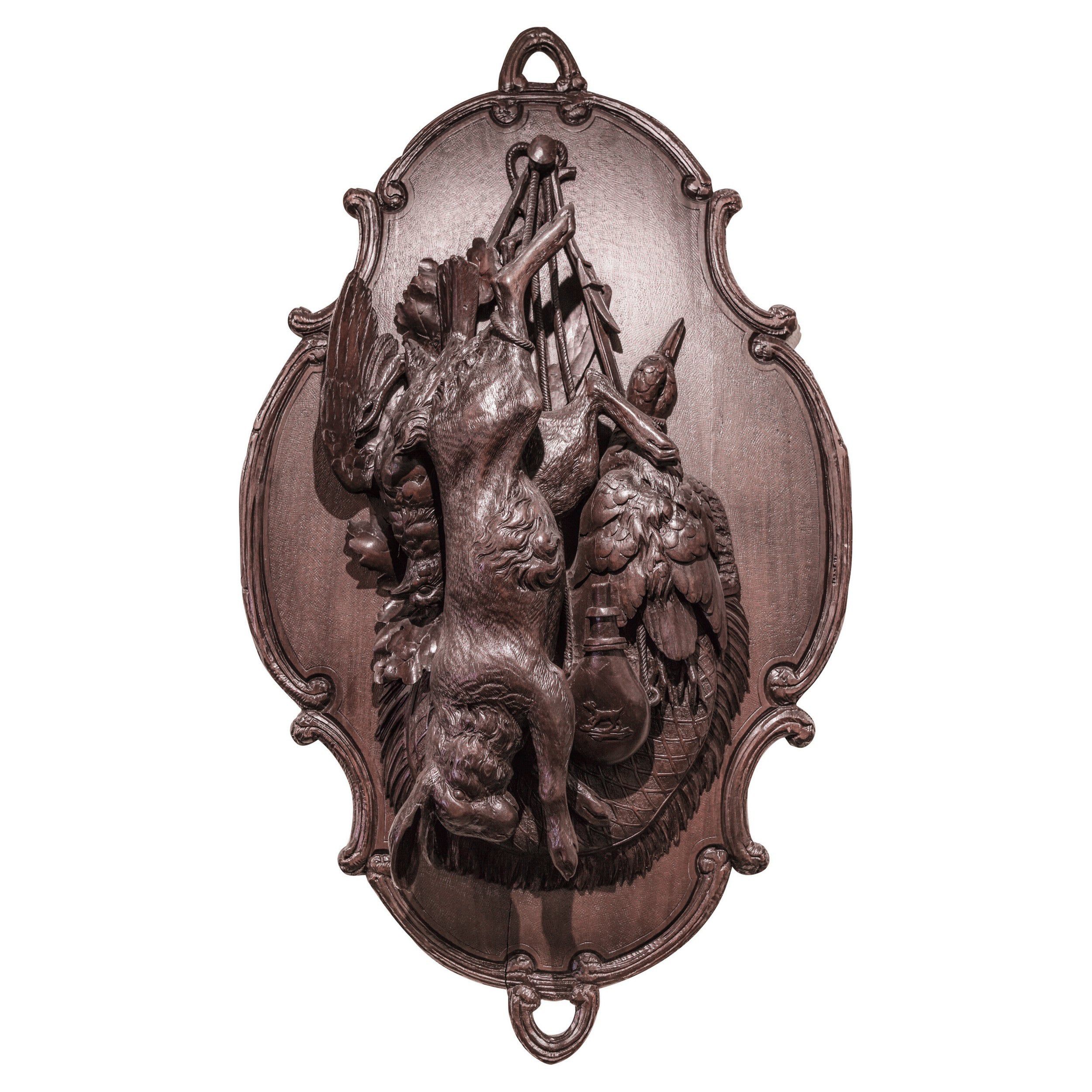 Black Forest Carved Hanging Game Plaques