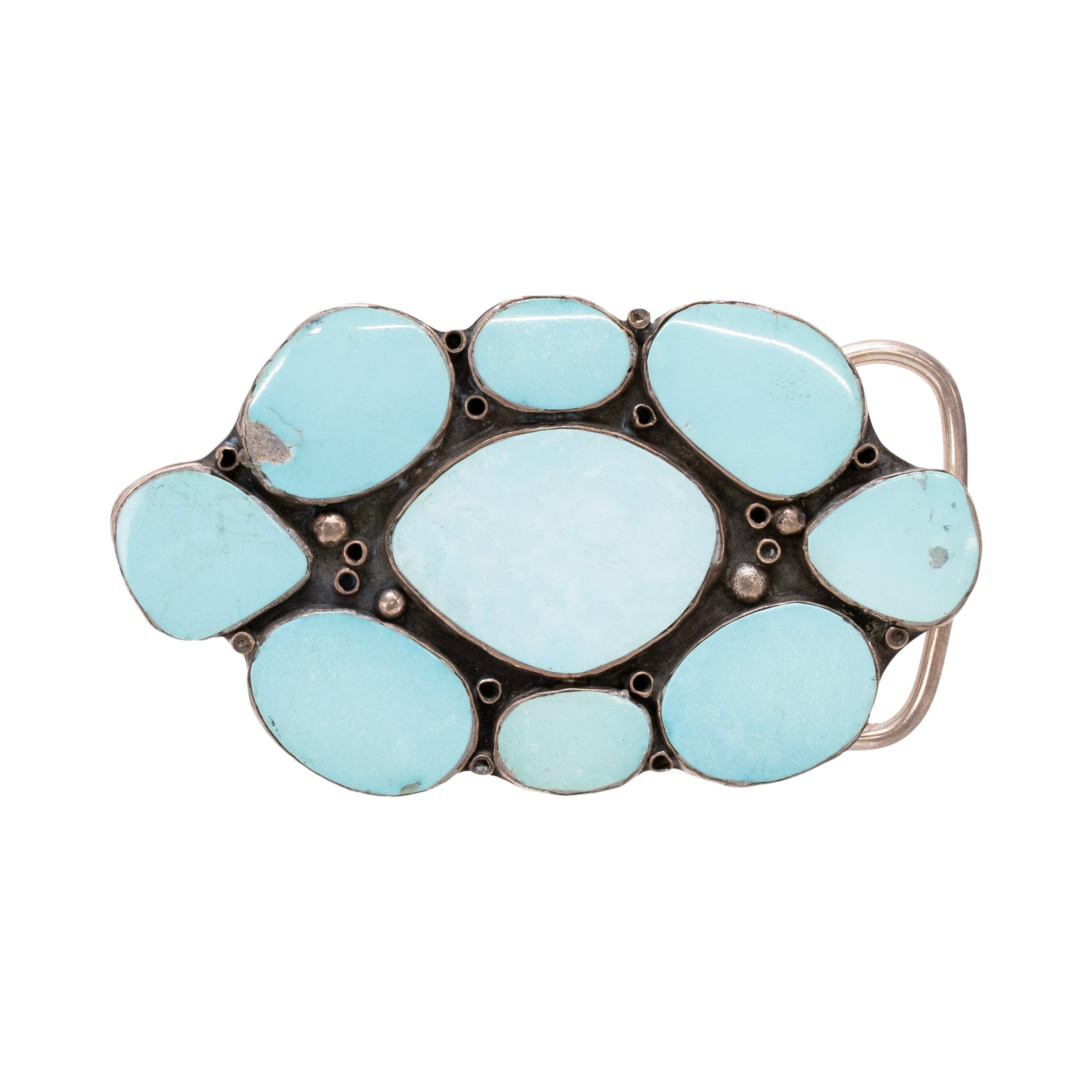 Nine Stone Whitehorse Mine Buckle, Jewelry, Buckle, Native