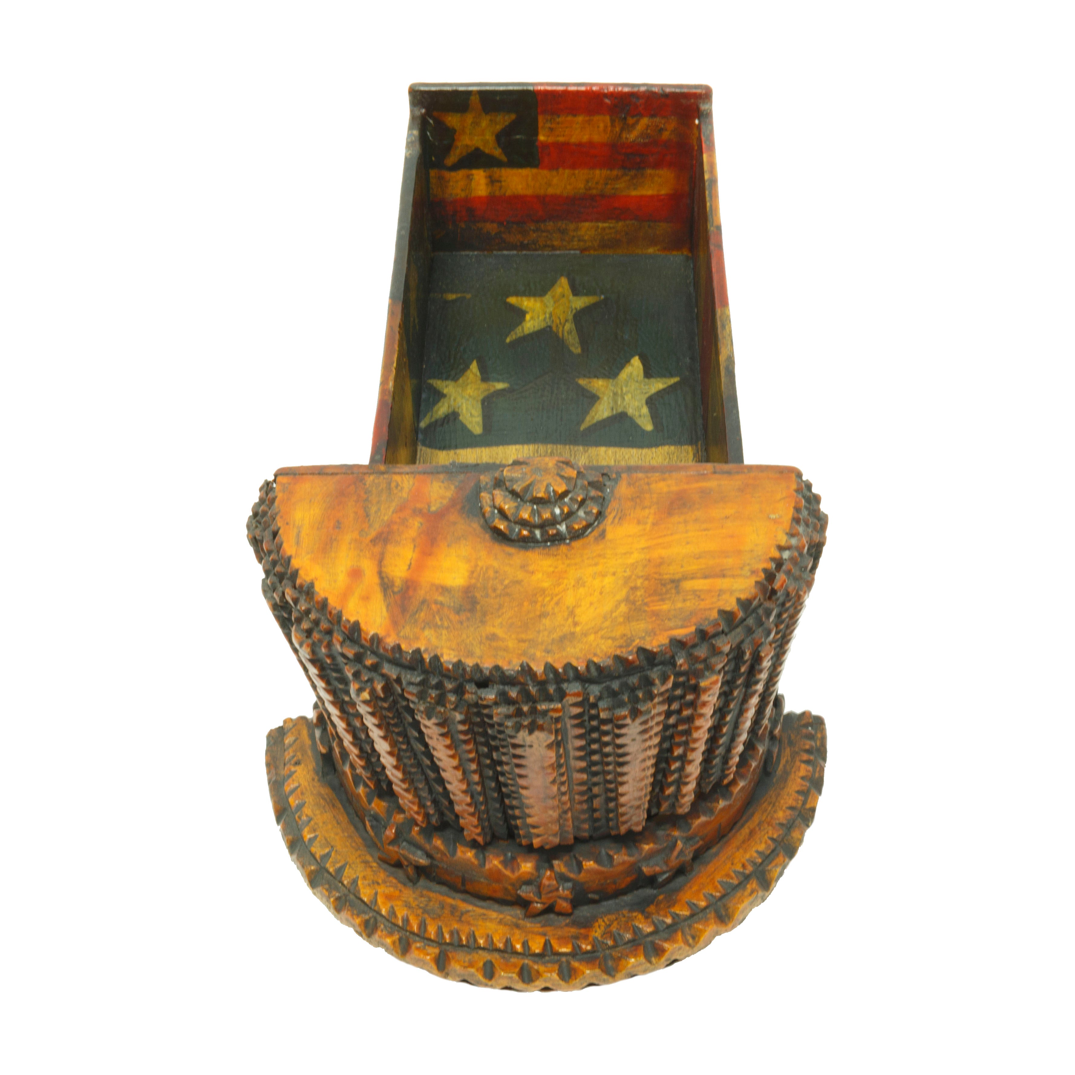 "Tribute to America" Tramp Art Chest of Drawers
