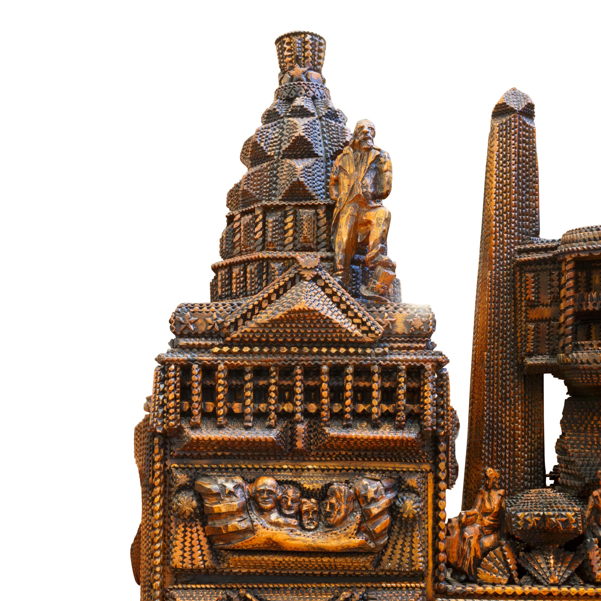 "Tribute to America" Tramp Art Chest of Drawers