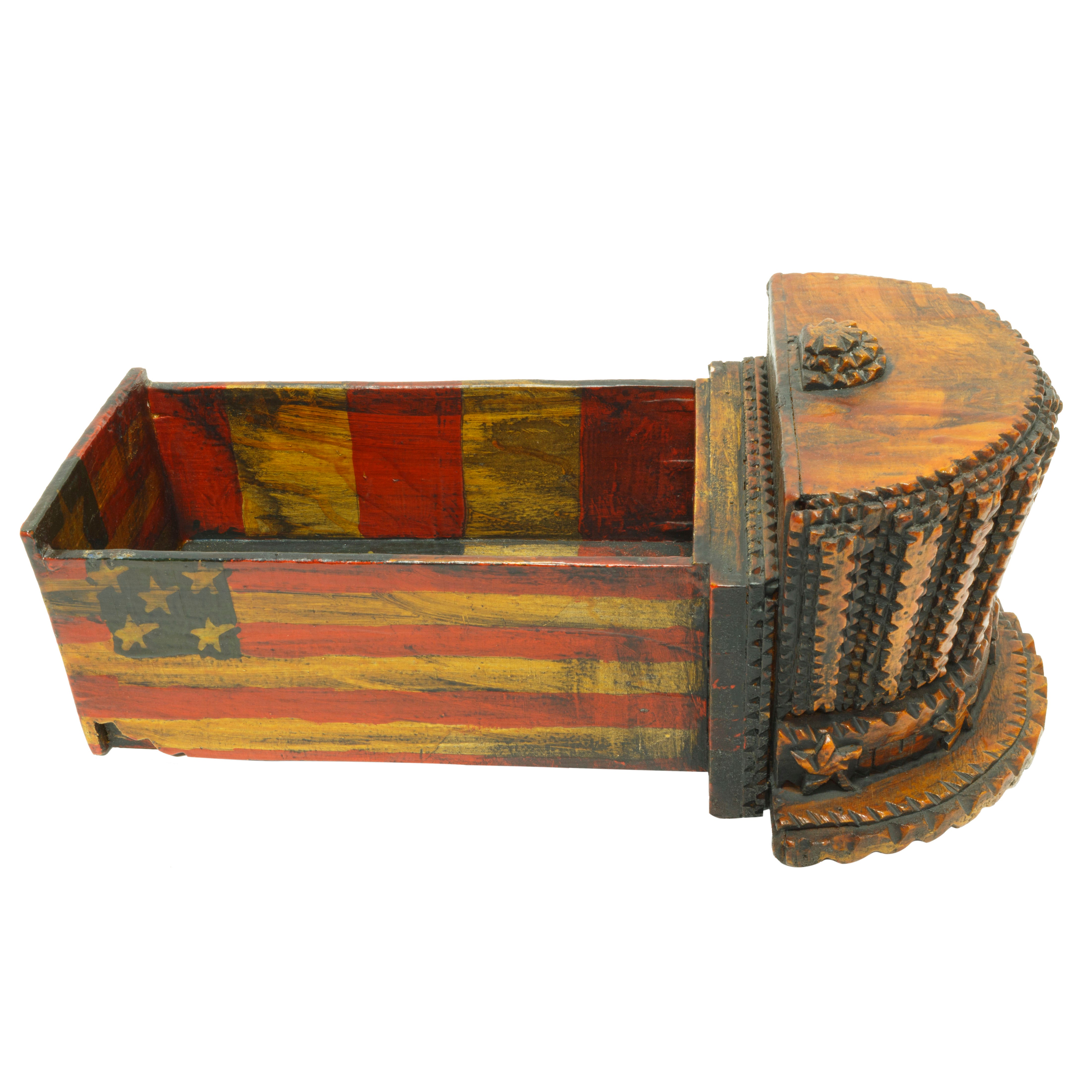 "Tribute to America" Tramp Art Chest of Drawers