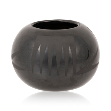 Santana and Adam Martinez Black Ware Bowl, Native, Pottery, Historic