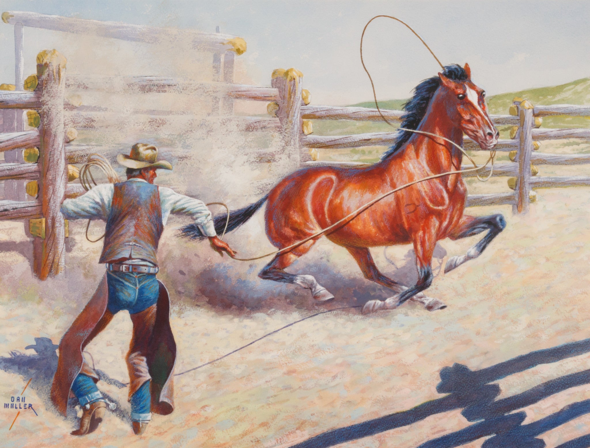 His First Rope by Daniel Cody Muller, Fine Art, Painting, Western