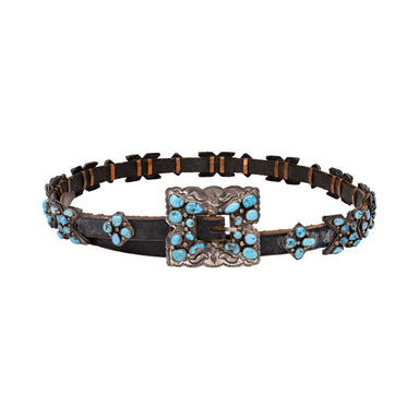 Navajo Concho Belt with "X's", Jewelry, Belt, Native