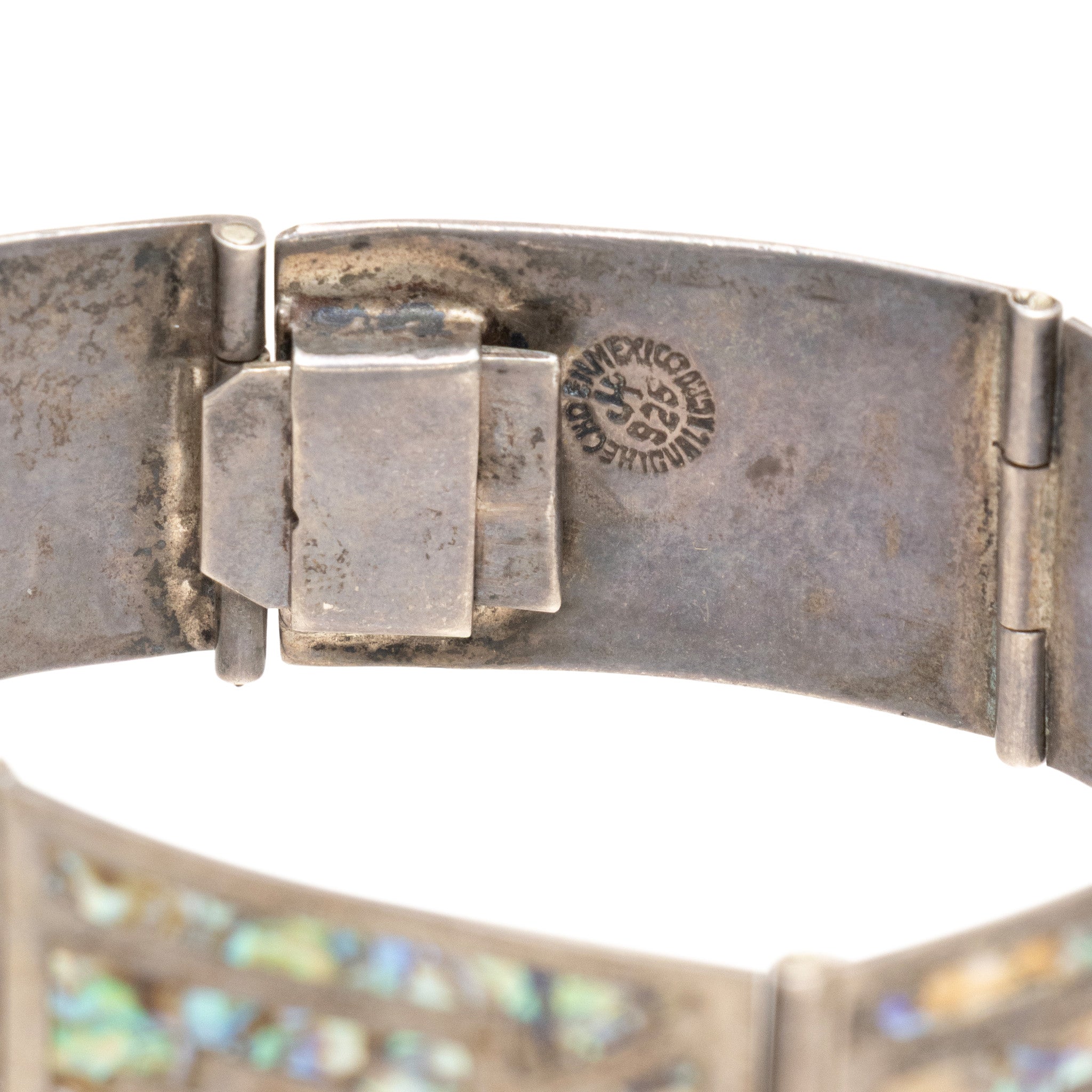 Abalone and Sterling Silver Panel Bracelet