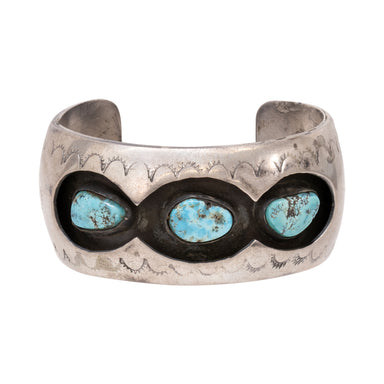 Turquoise and Sterling Bracelet, Jewelry, Bracelet, Native