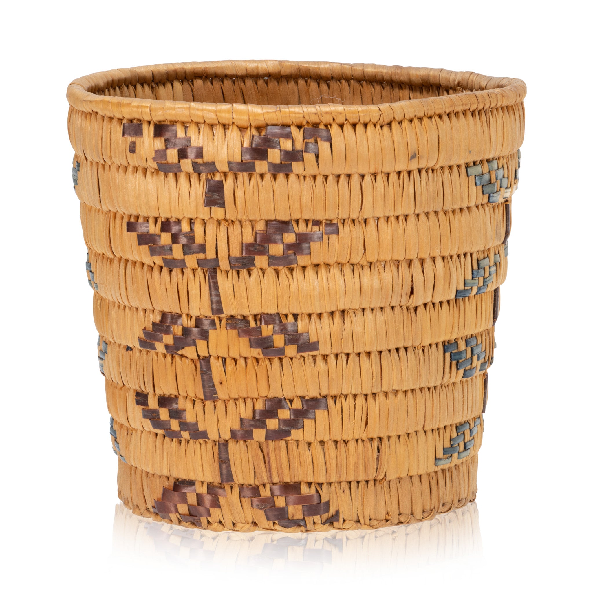 Salish Basket, Native, Basketry, Vertical