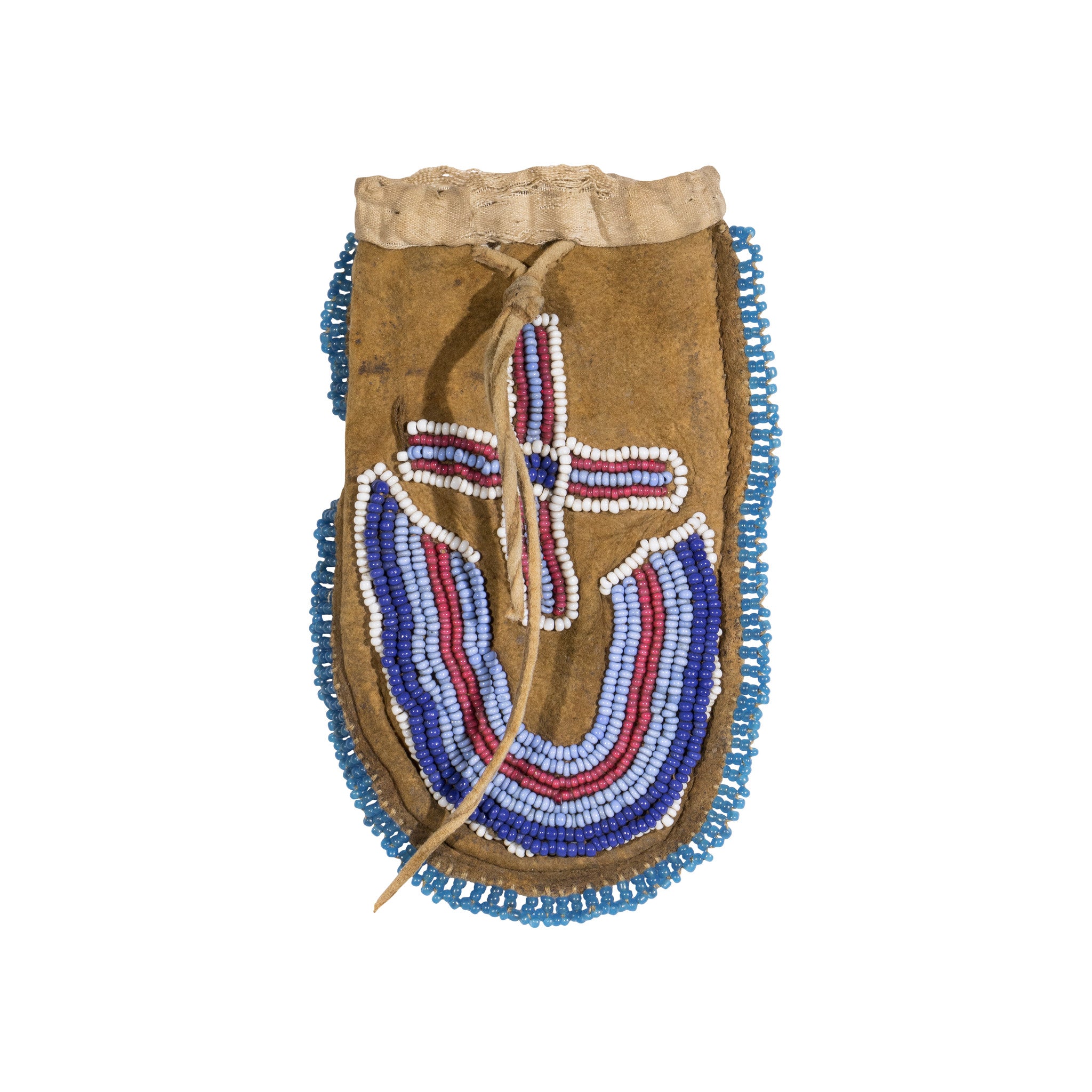 Crow Beaded Pouch