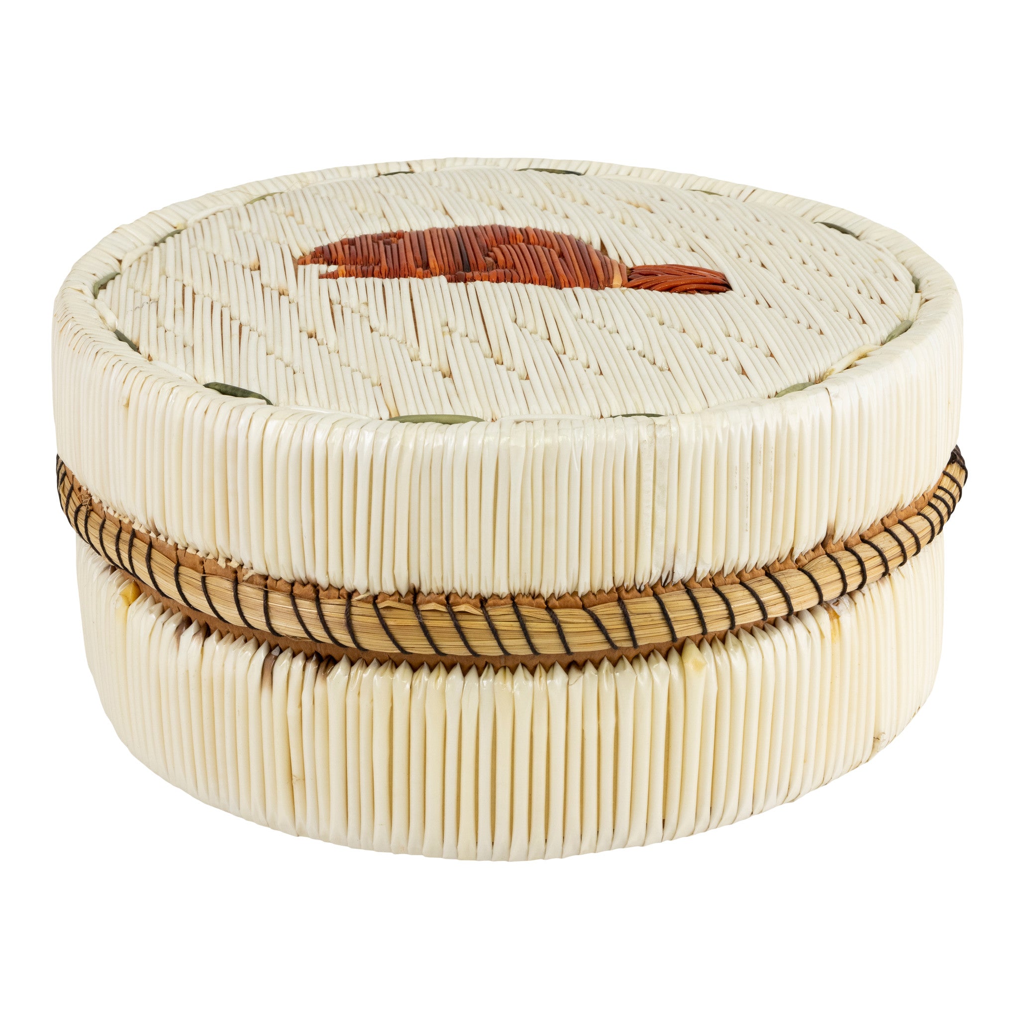 Quilled Birch Bark Box, Native, Birch Bark, Container