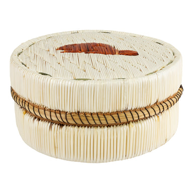 Quilled Birch Bark Box, Native, Birch Bark, Container
