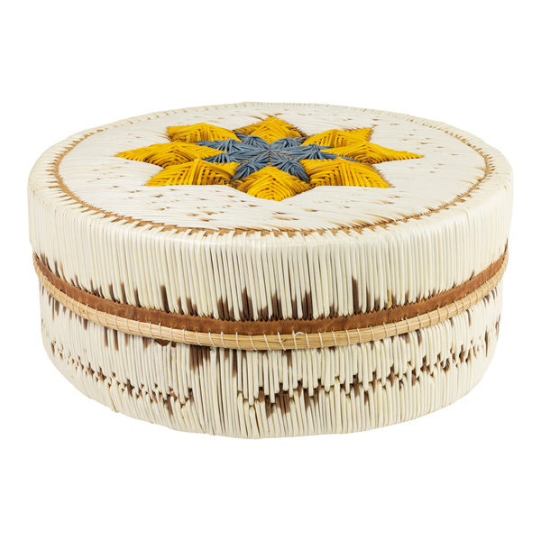 Quilled Birch Bark Box, Native, Birch Bark, Container
