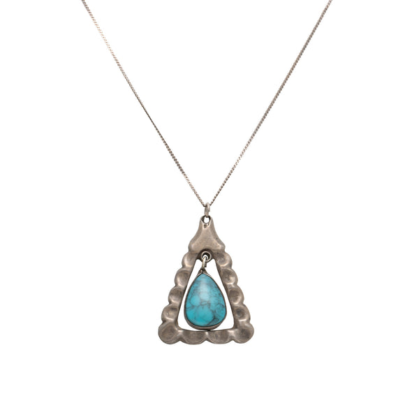 Mexican Turquoise Pendant, Jewelry, Necklace, Southwest