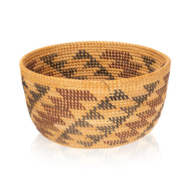 Yokut Polychrome Basket, Native, Basketry, Vertical