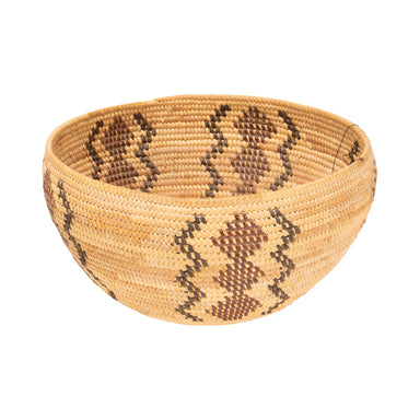 Yokuts Polychrome Basket, Native, Basketry, Vertical