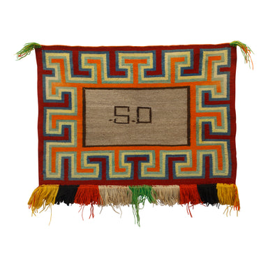 Navajo Teec Nos Pos Single Saddle, Native, Weaving, Single Saddle Blanket