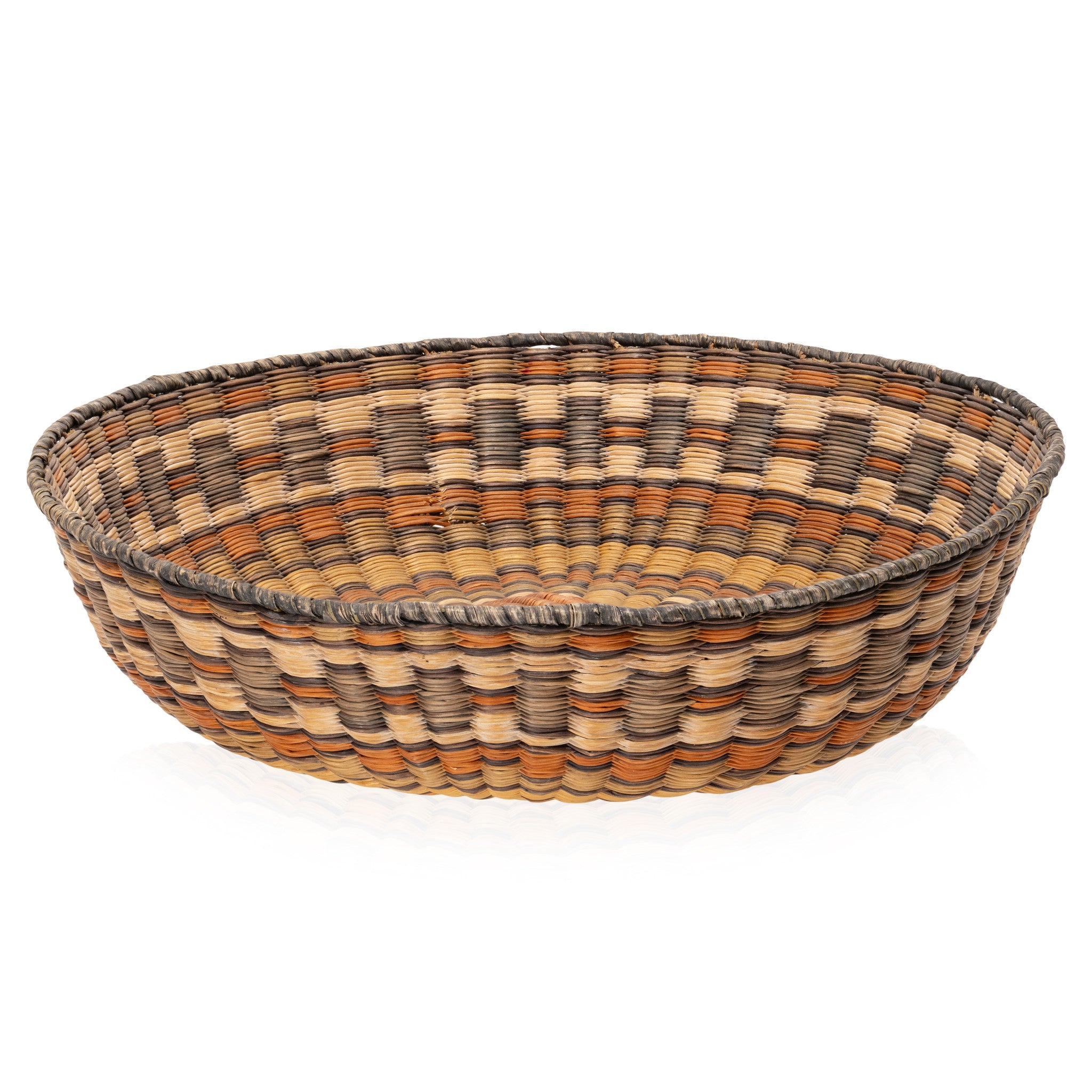 Hopi Wicker Peach Basket, Native, Basketry, Plate