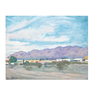 Tucson 1945 by Charles Ezekiel Polowetski, Fine Art, Painting, Landscape