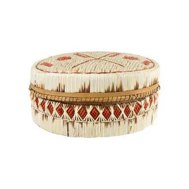 Quilled Birch Bark Box, Native, Birch Bark, Containers