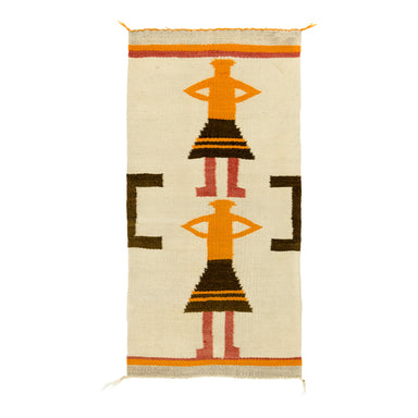 Navajo Two Figure Yei, Native, Weaving, Wall Hanging