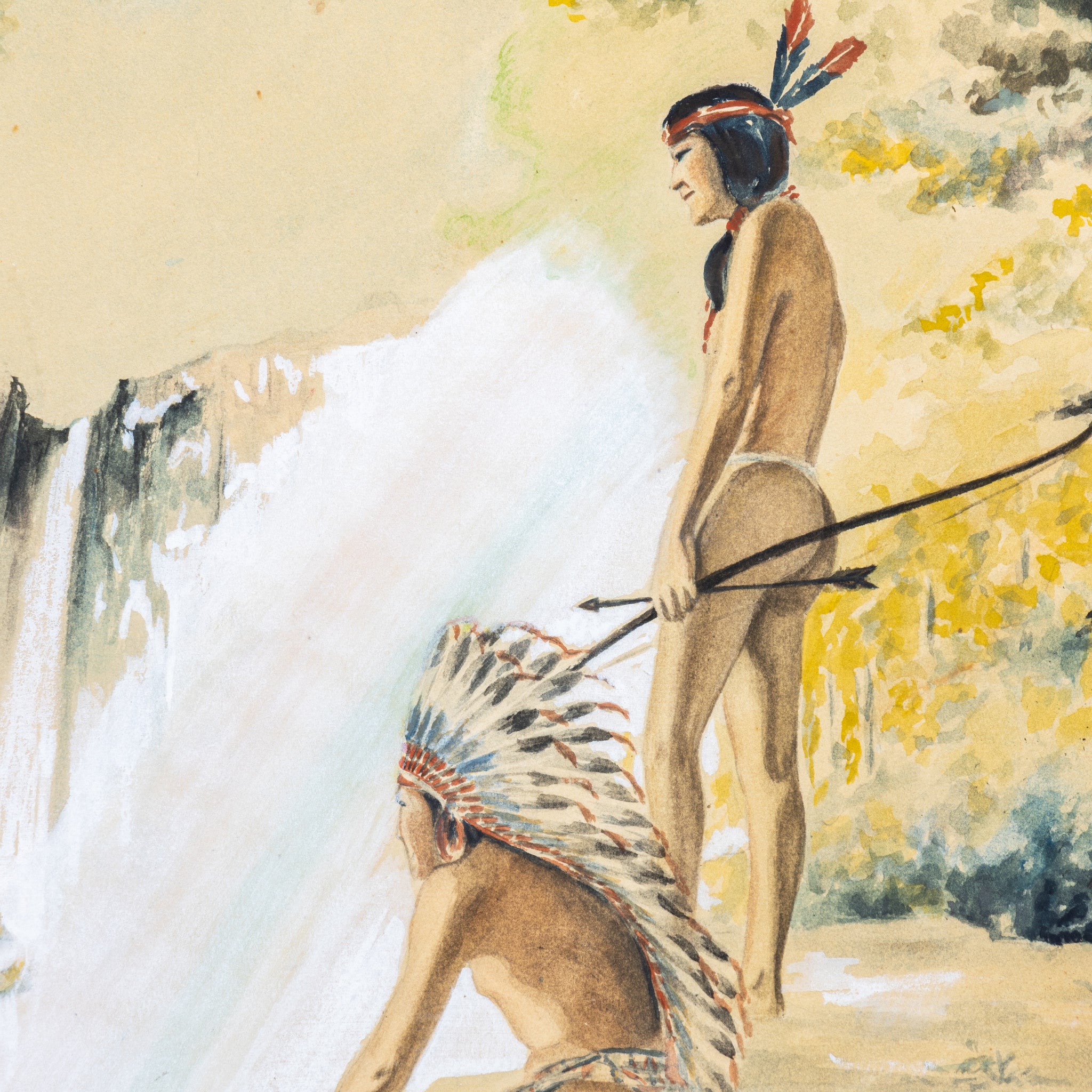 Woodland Lake Scene Watercolors