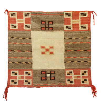 Navajo Crystal Single Saddle Blanket, Native, Weaving, Single Saddle Blanket