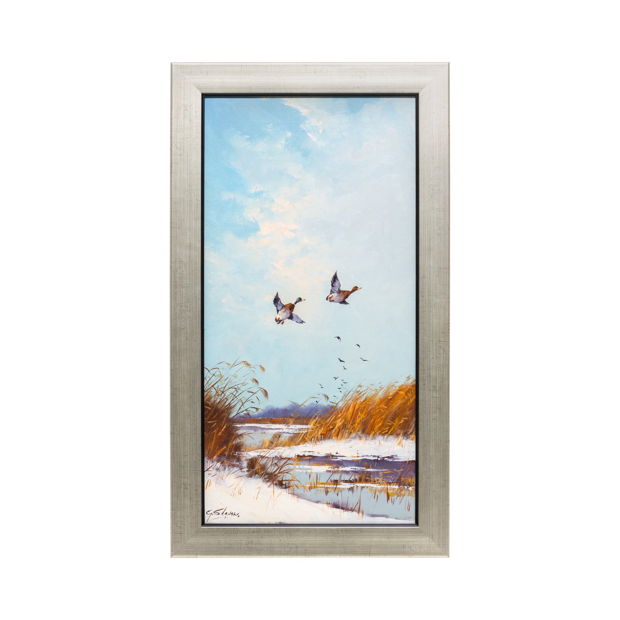 Ducks in Flight by Godfrey Stevens