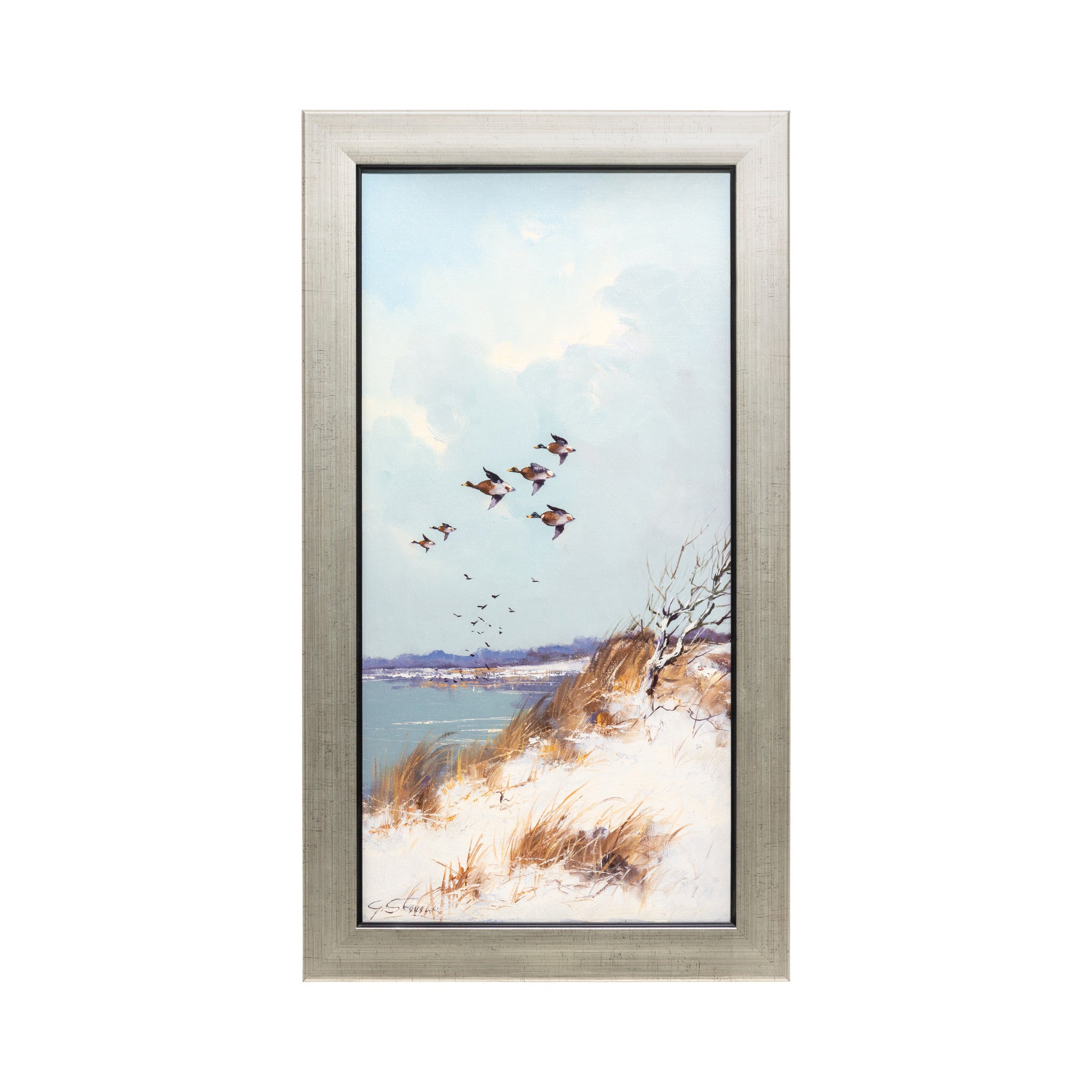 Ducks in Flight by Godfrey Stevens