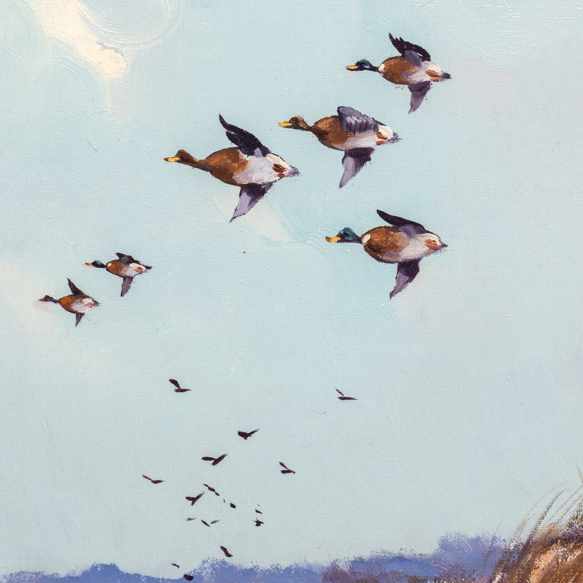 Ducks in Flight by Godfrey Stevens
