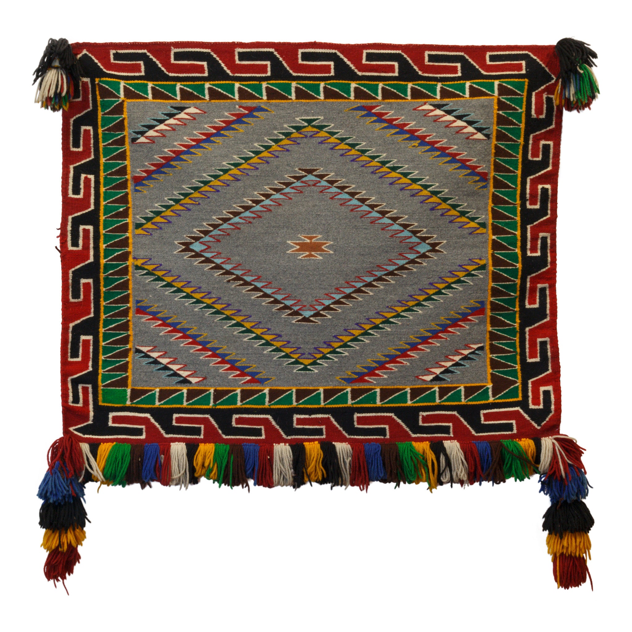 Navajo Teec Nos Pos Single Saddle, Native, Weaving, Single Saddle Blanket