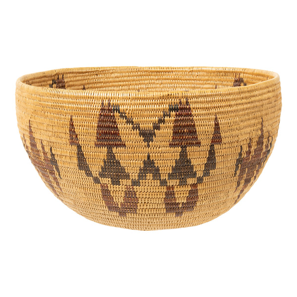 Washoe Basket, Native, Basketry, Vertical