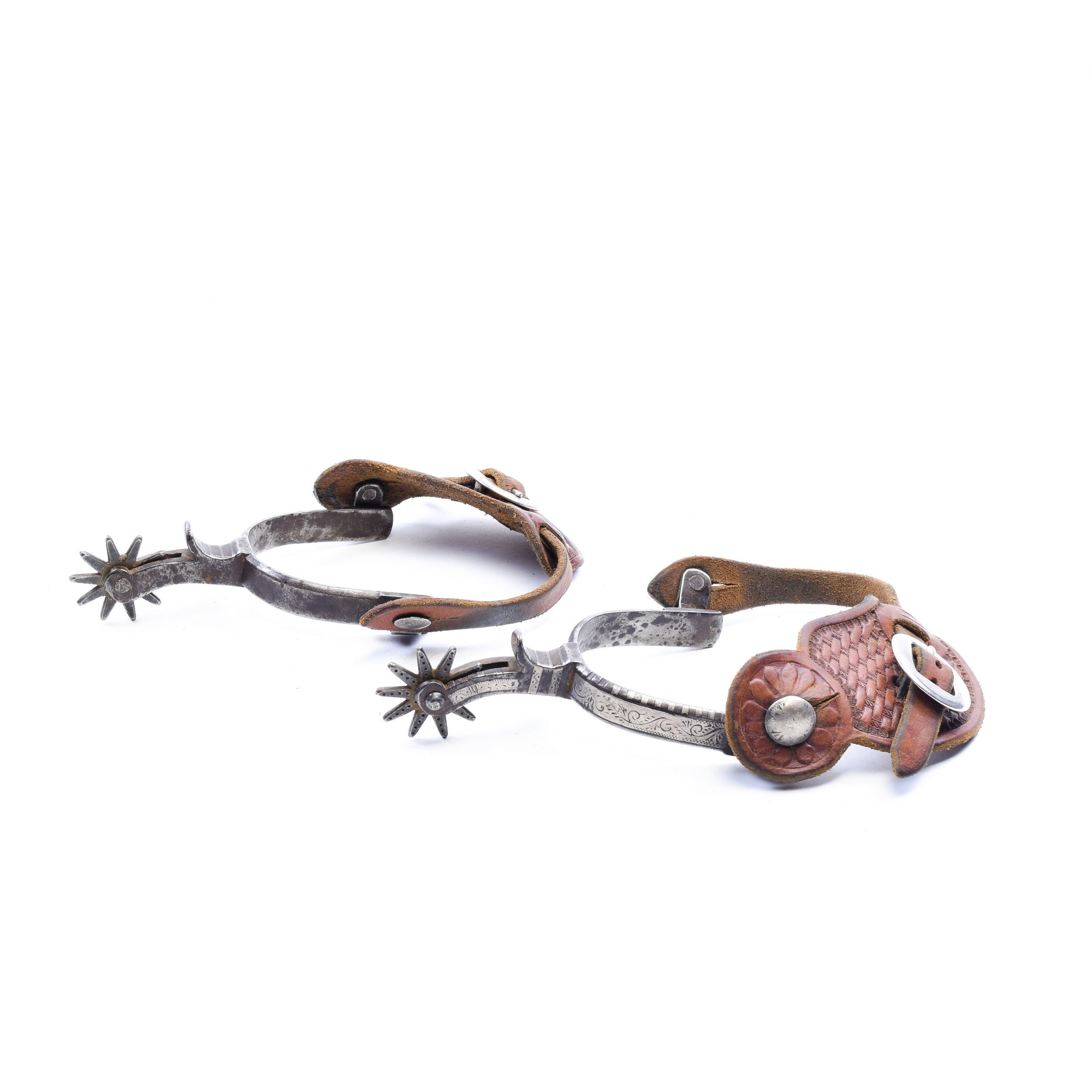 Silver Inlaid Spurs, Western, Horse Gear, Spurs