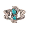NavajoTwo Stone Bracelet with Silver Leaves, Jewelry, Bracelet, Native