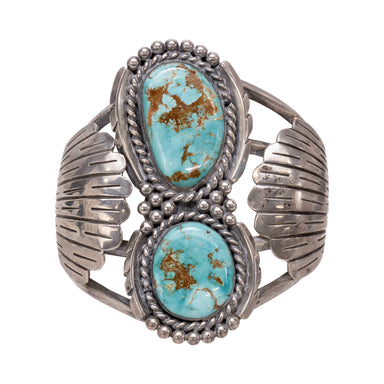 Two-Stone Navajo Bracelet, Jewelry, Bracelet, Native