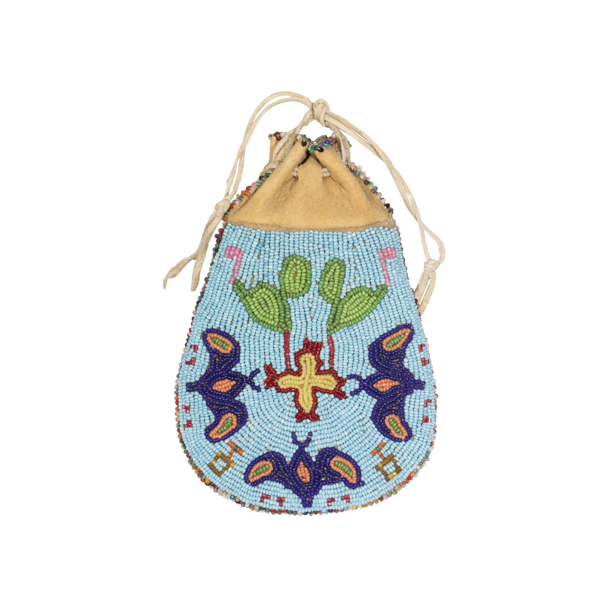 Crow Beaded Pouch, Native, Bag, Pouch