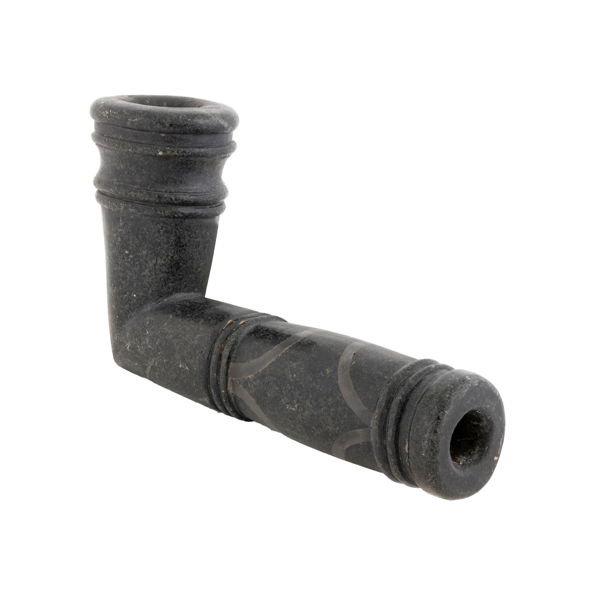 Ojibwe Carved Pipe and Stem