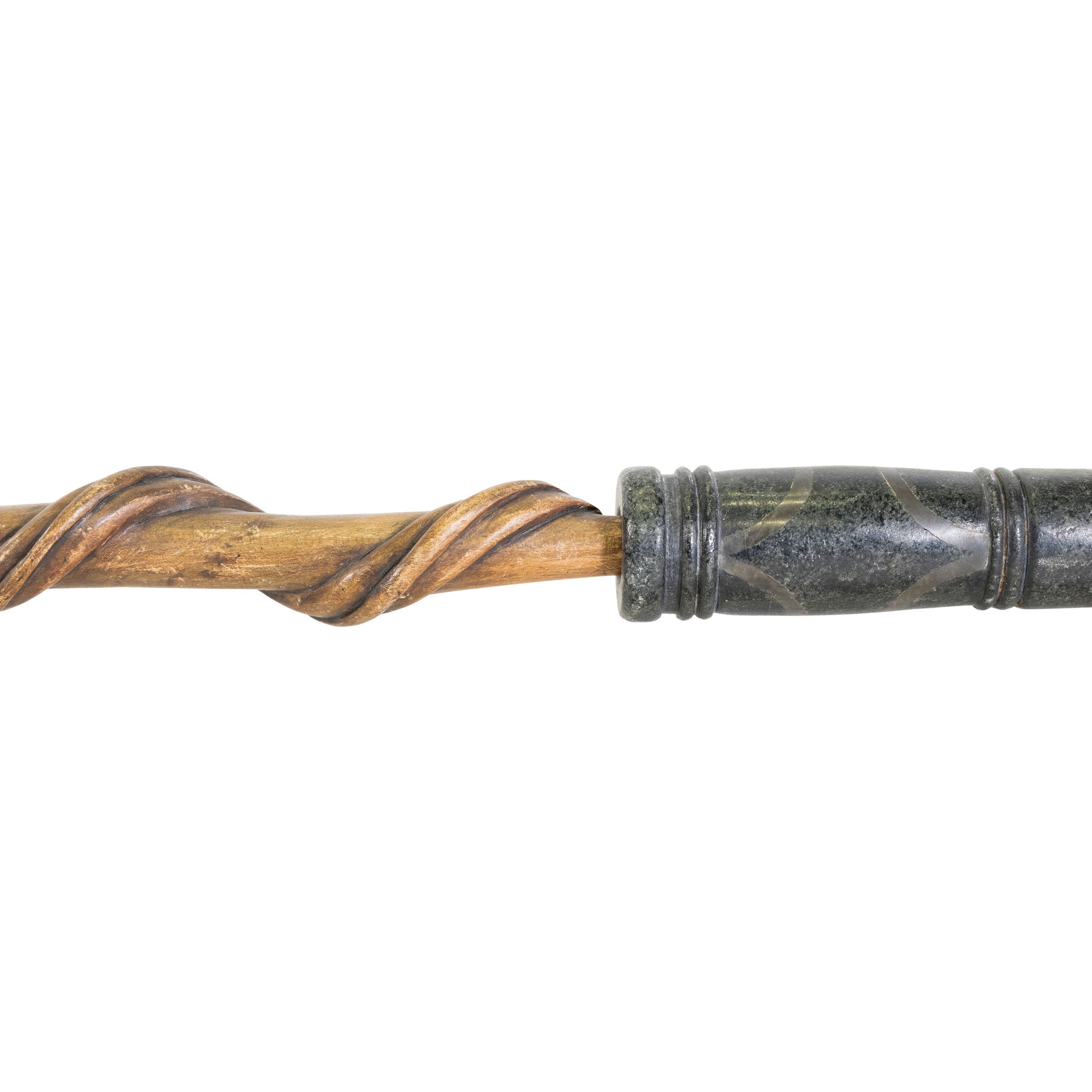 Ojibwe Carved Pipe and Stem