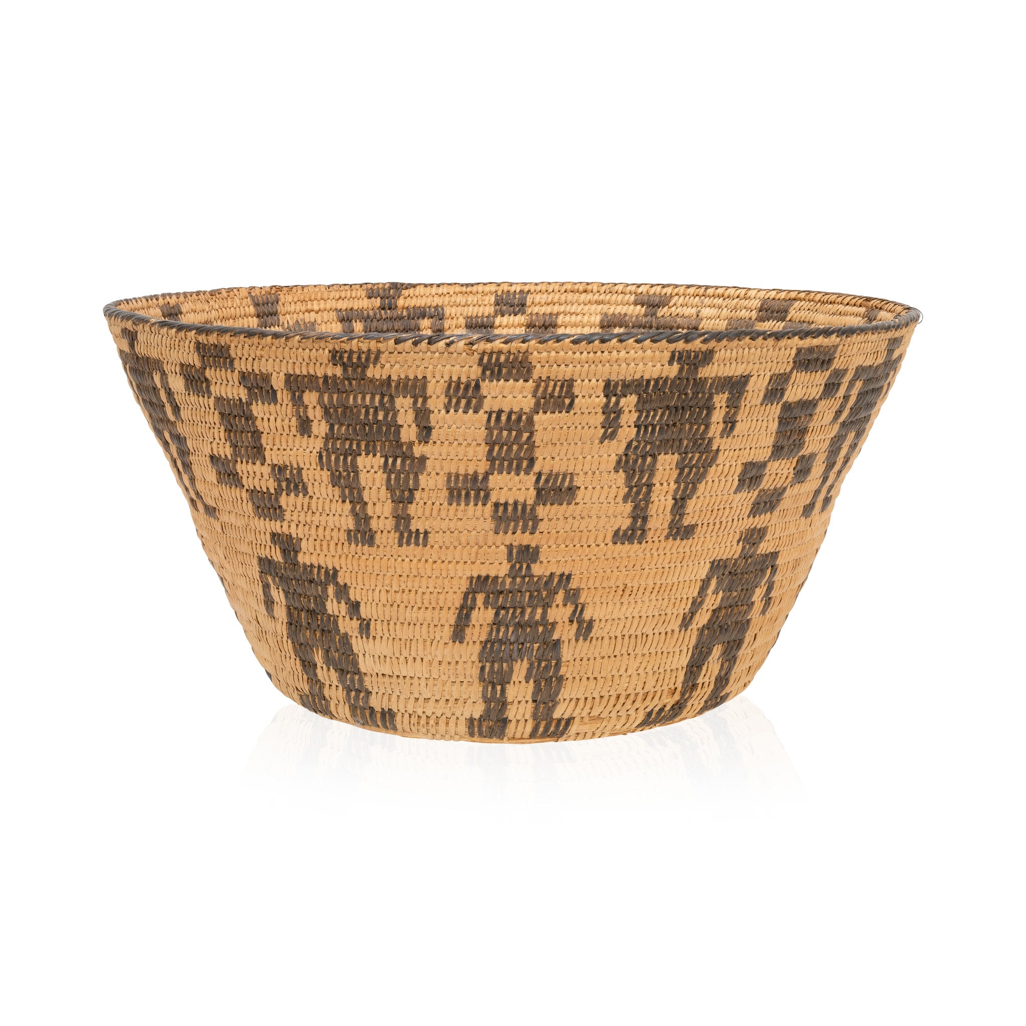 Pima Basketry Bowl, Native, Basketry, Vertical