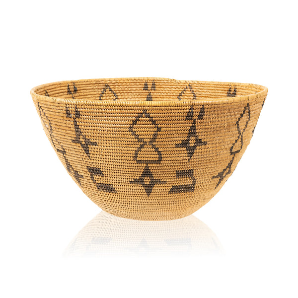 Washoe Basket, Native, Basketry, Vertical