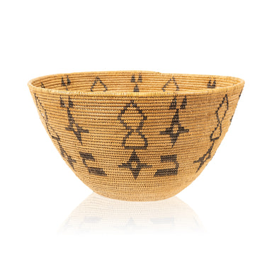 Washoe Basket, Native, Basketry, Vertical