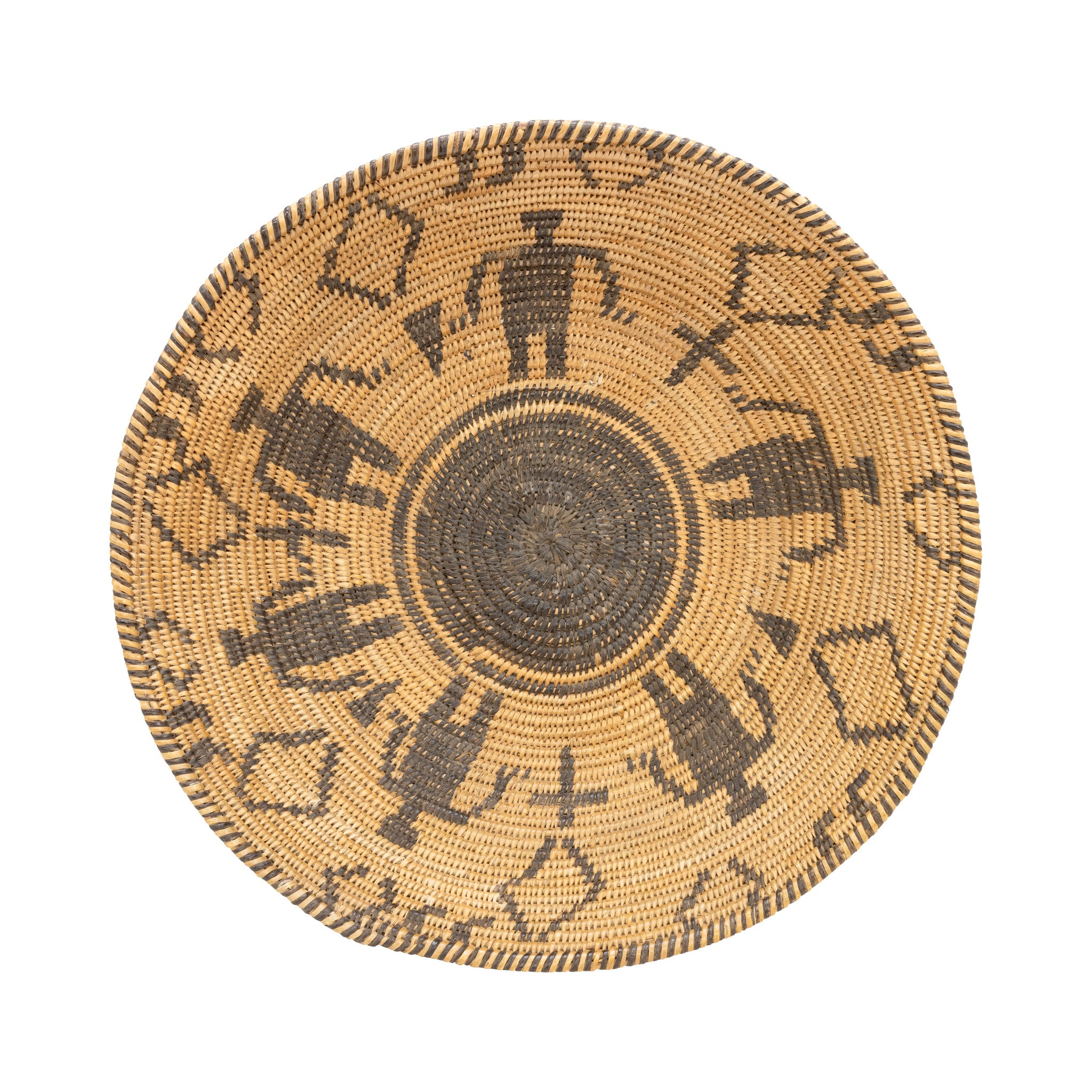 Apache Pictorial Basketry Tray, Native, Basketry, Plate