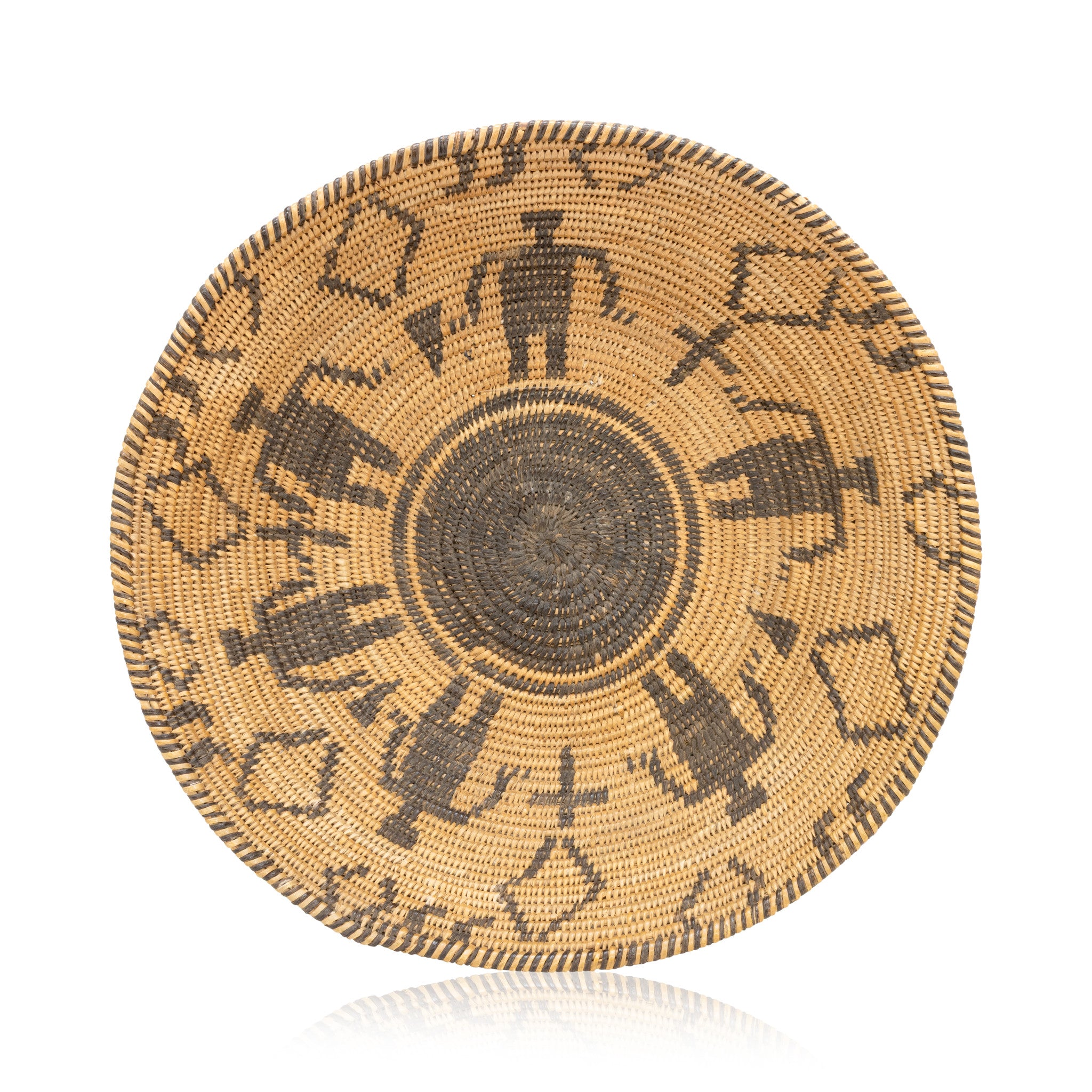Apache Pictorial Basketry Tray, Native, Basketry, Plate