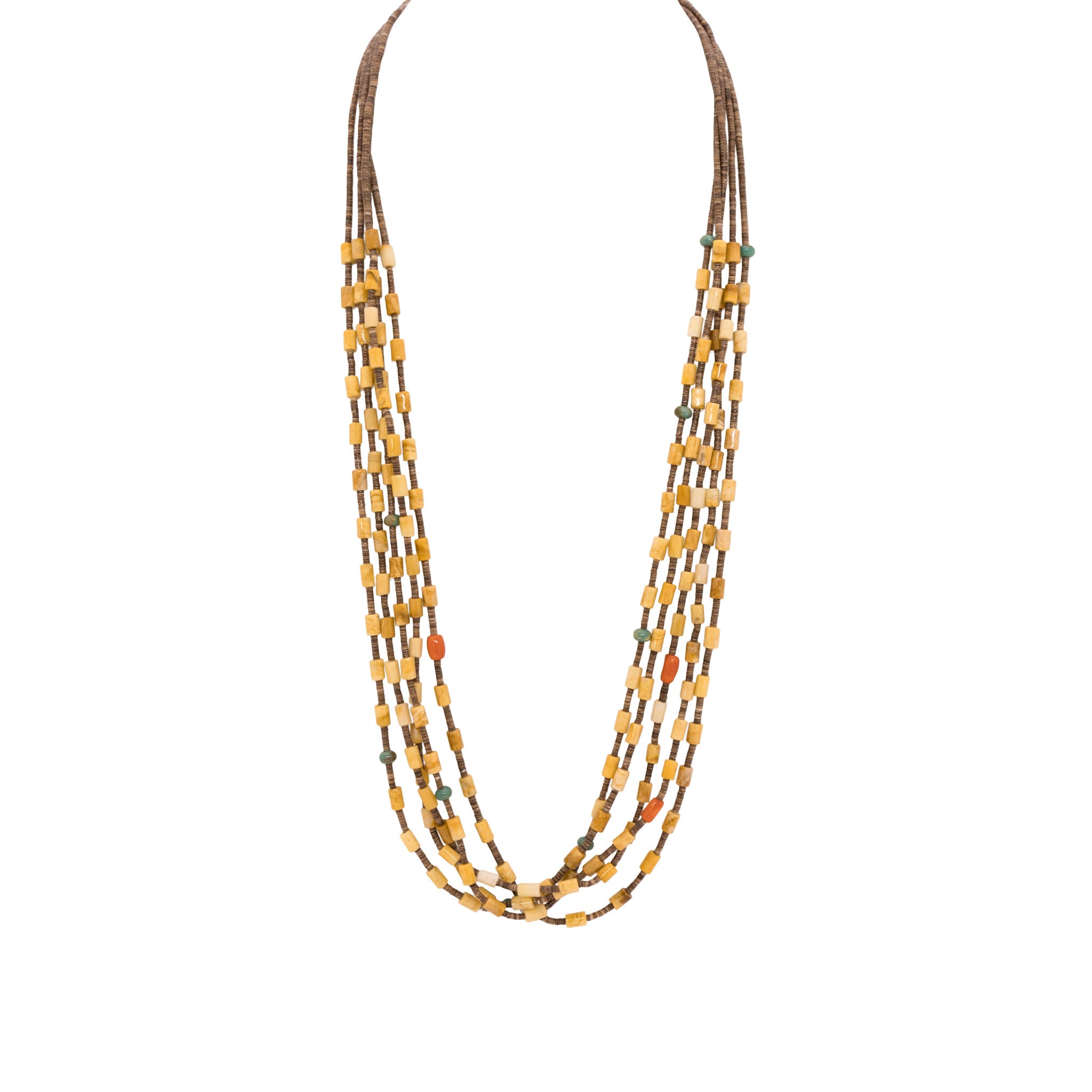 Santo Domingo Barrel Shell Necklace, Jewelry, Necklace, Native